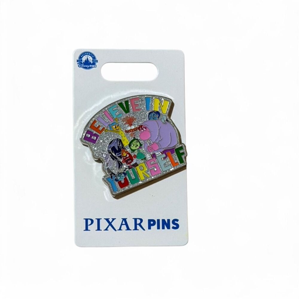 Disney Pixar Inside Out "Believe in Yourself" pin with characters